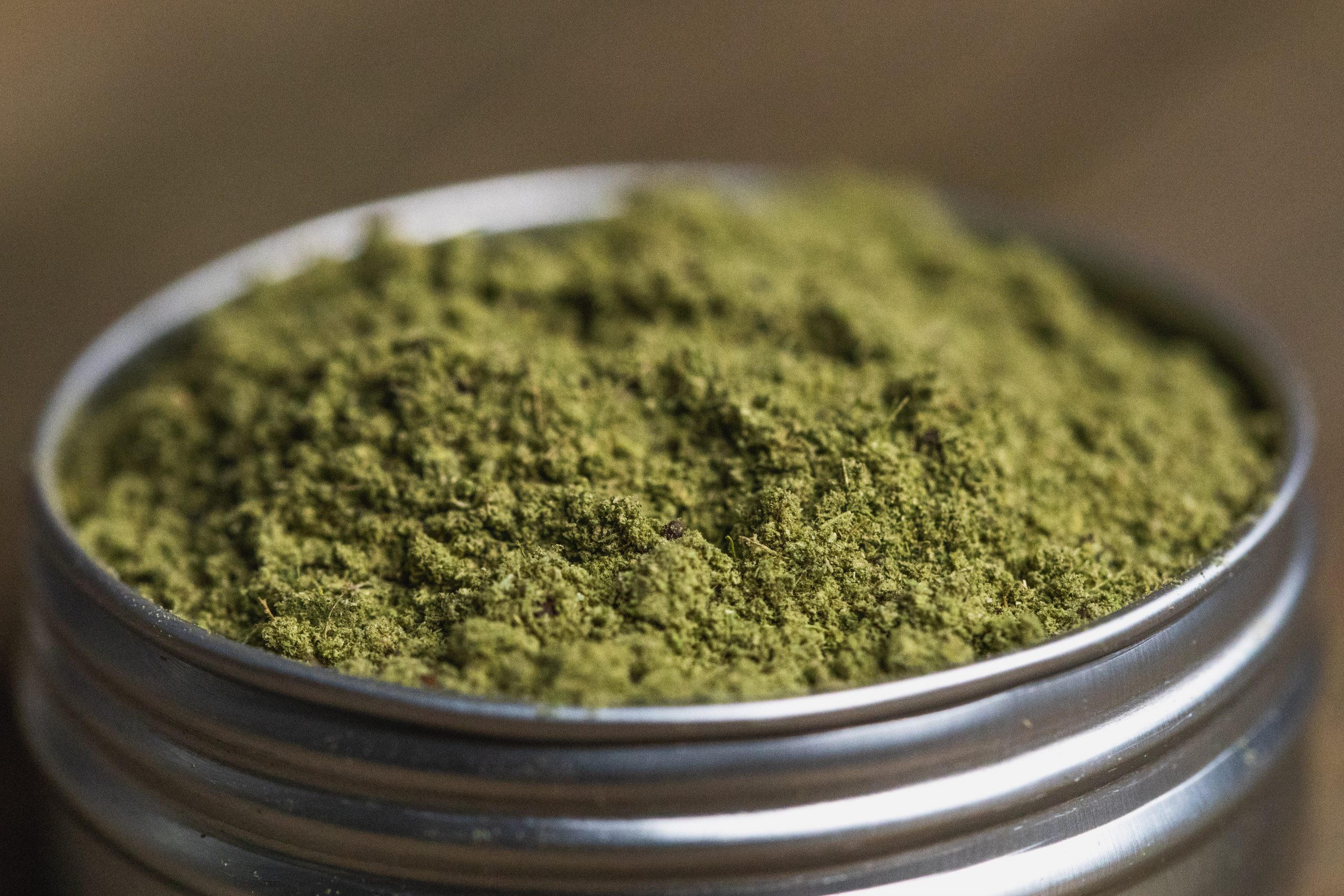 An open tin of catnip keef