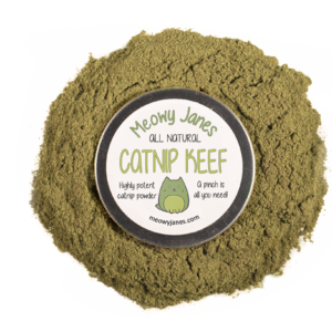 A tin of catnip keef