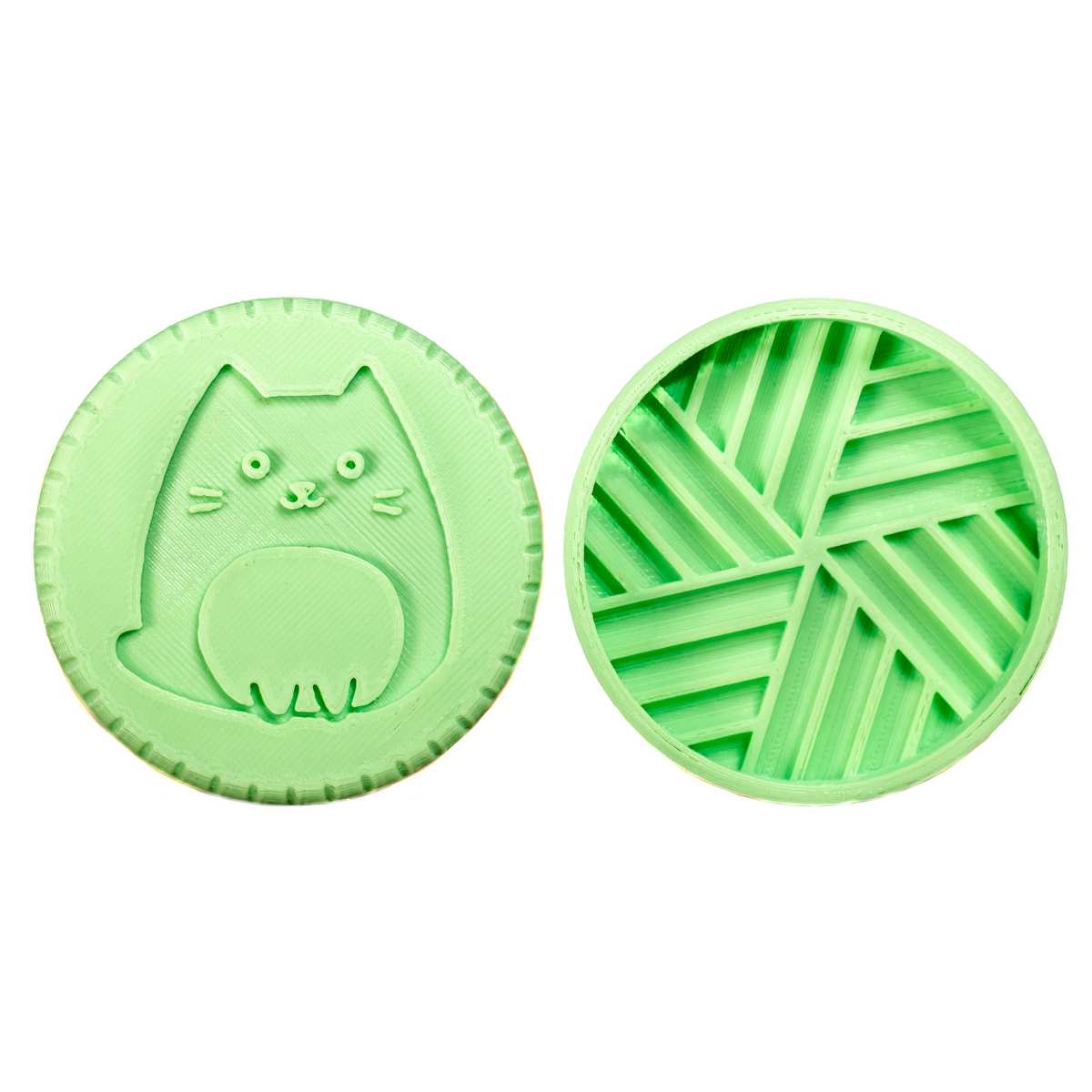 A green plastic 3d printed grinder for catnip