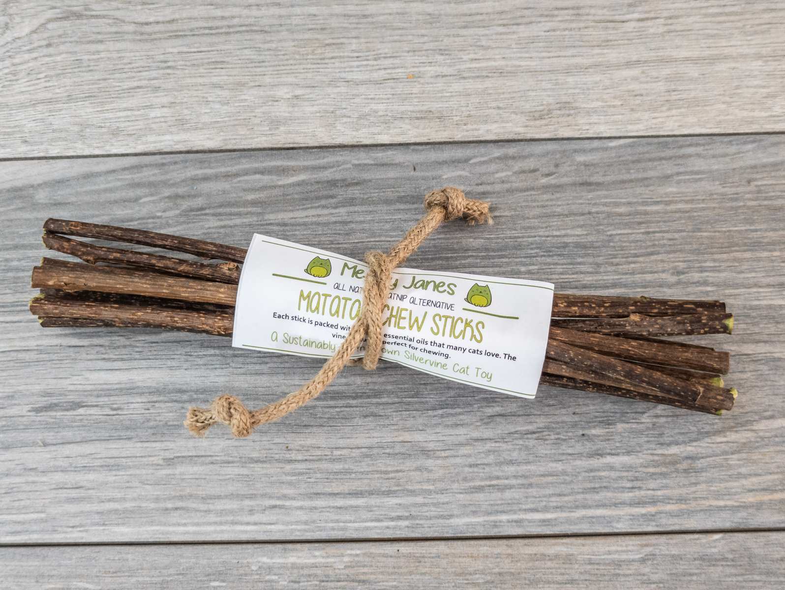 Matatabi chew sticks that larger longer than the typical length for cats