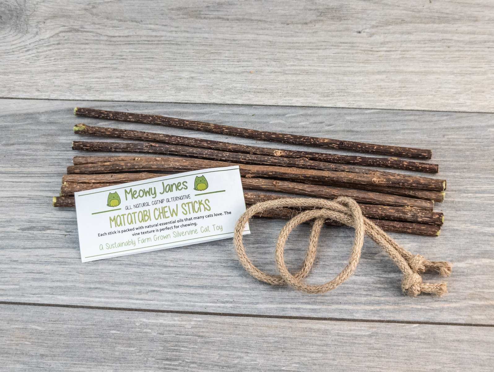 Matatabi chew sticks that larger longer than the typical length for cats