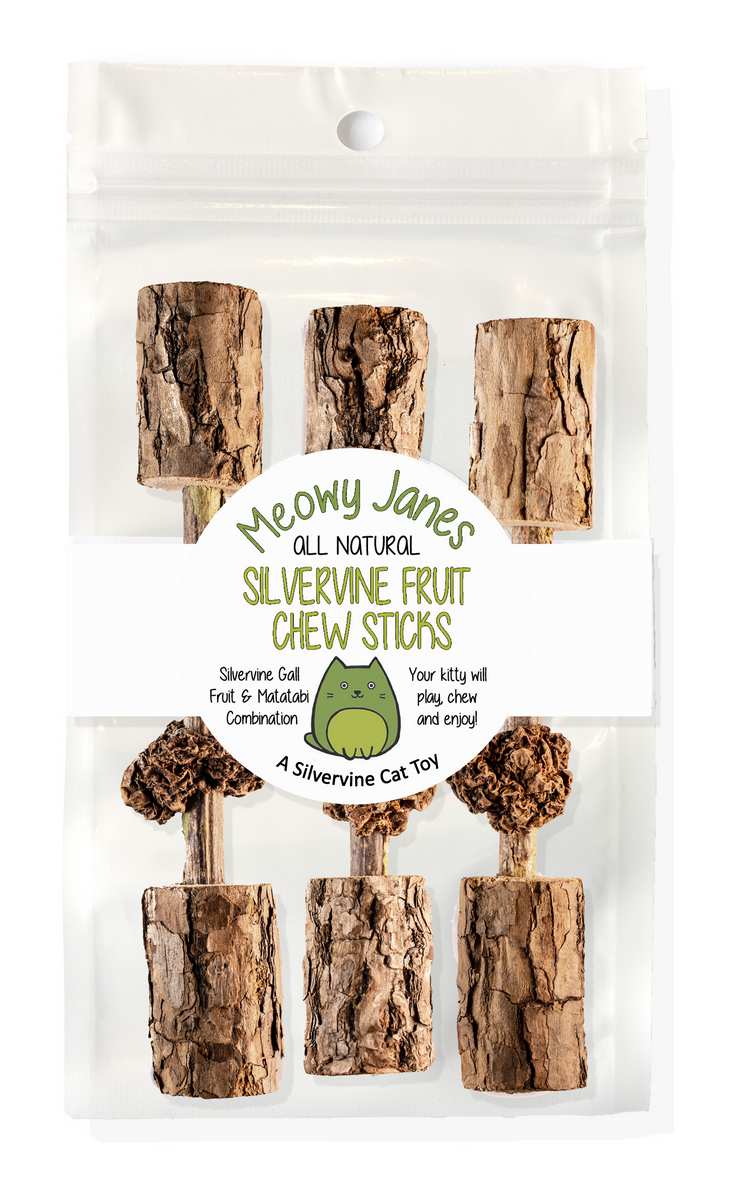 A bag of matatabi sticks with silvervine gall fruits