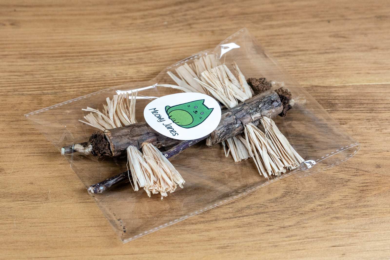 A bag of dragon fly cat toys made out of the matatabi plant