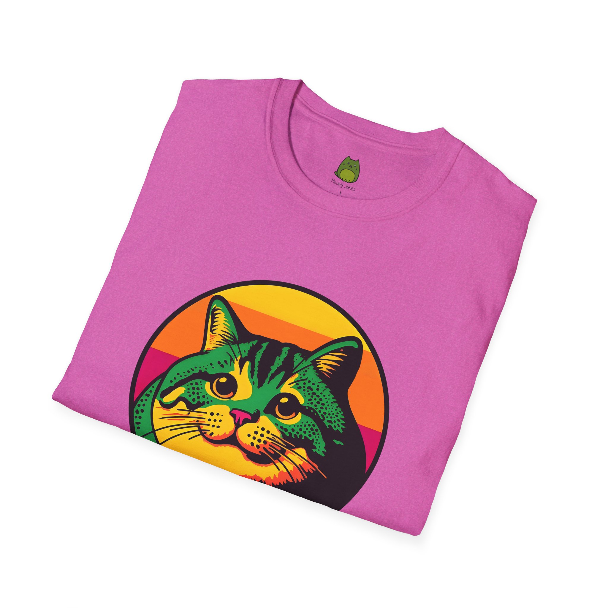 Retro Fat Cat | Meowy Janes Tee - Image 24