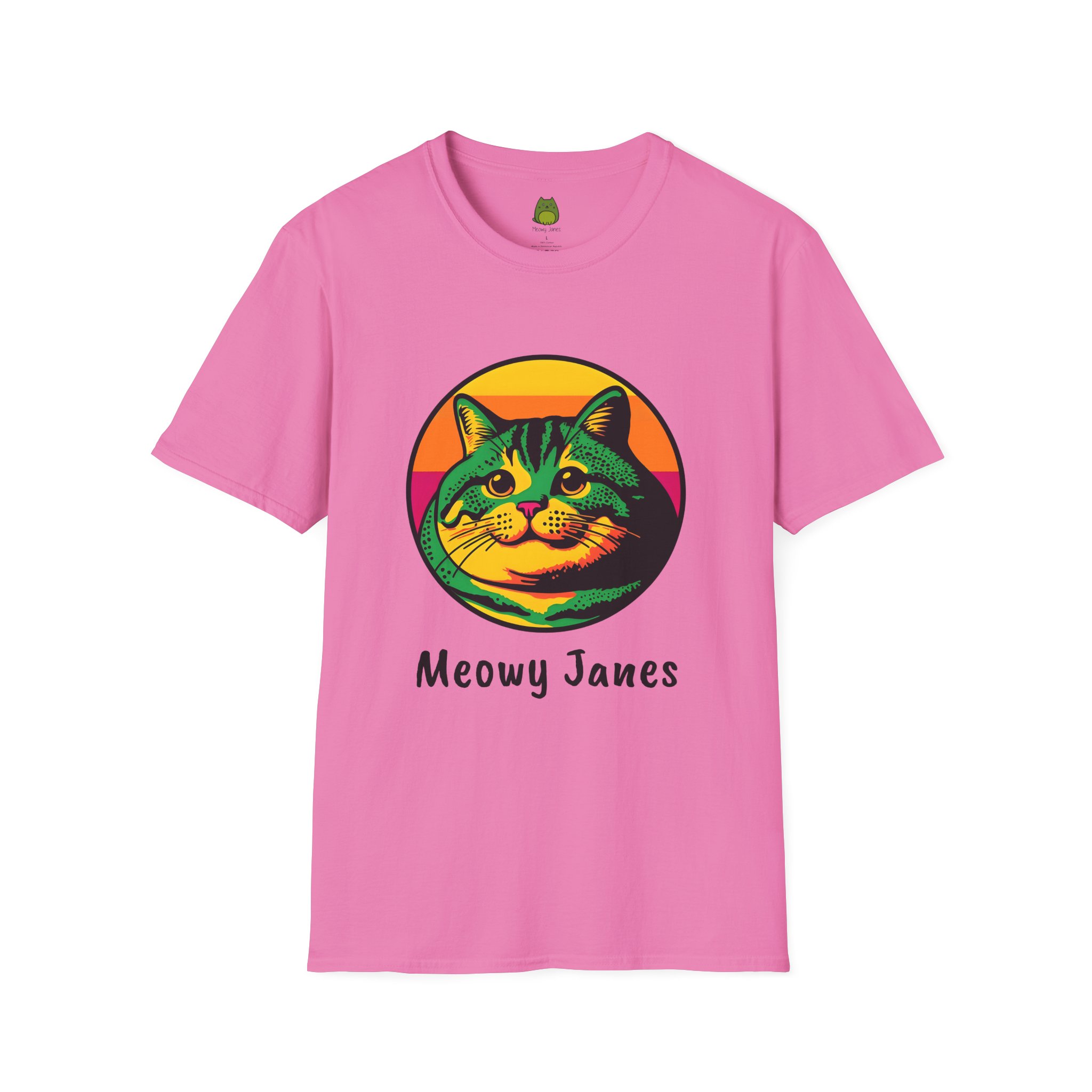 Retro Fat Cat | Meowy Janes Tee - Image 25