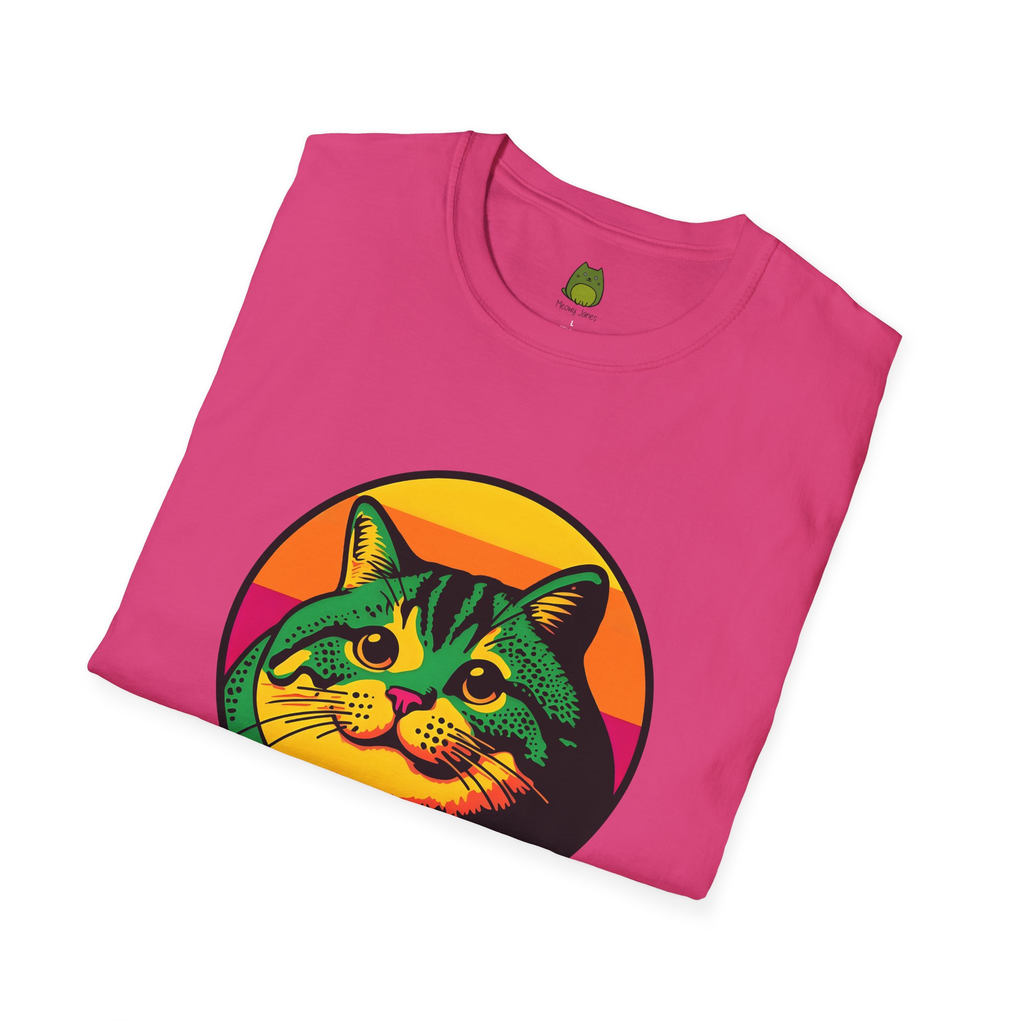 Retro Fat Cat | Meowy Janes Tee - Image 32