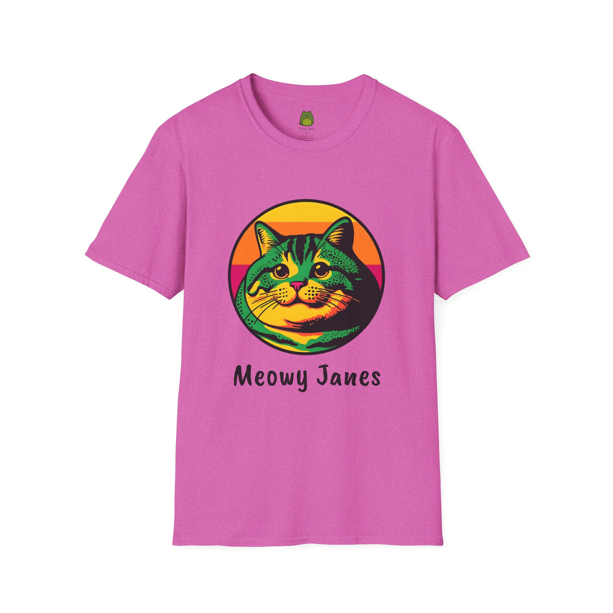 Retro Fat Cat | Meowy Janes Tee - Image 21