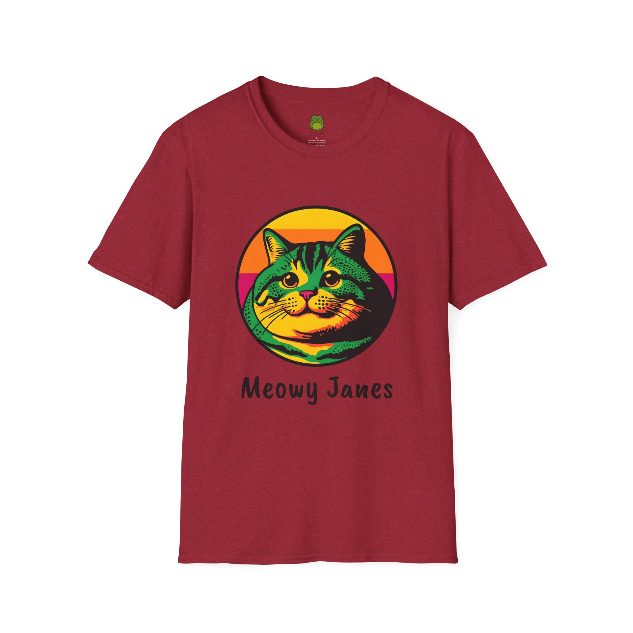 Retro Fat Cat | Meowy Janes Tee - Image 37