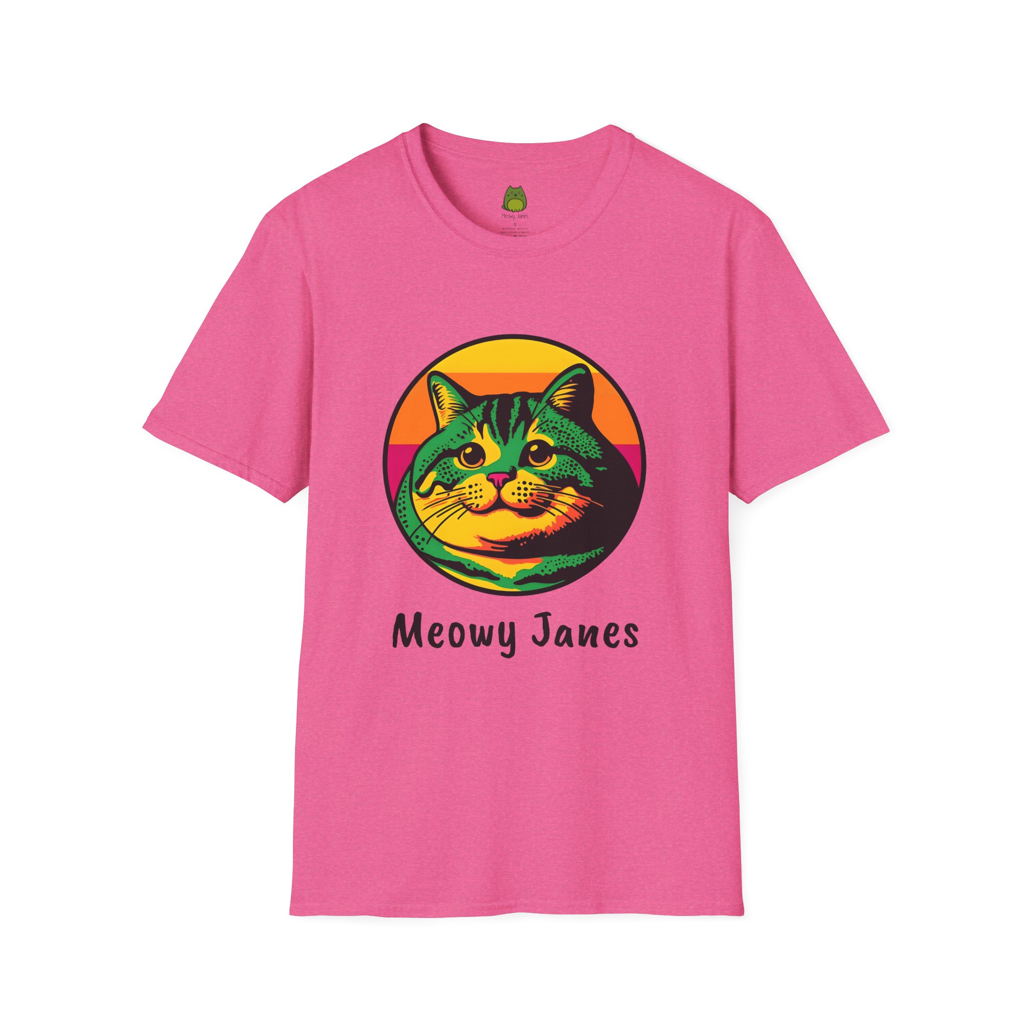 Retro Fat Cat | Meowy Janes Tee - Image 17